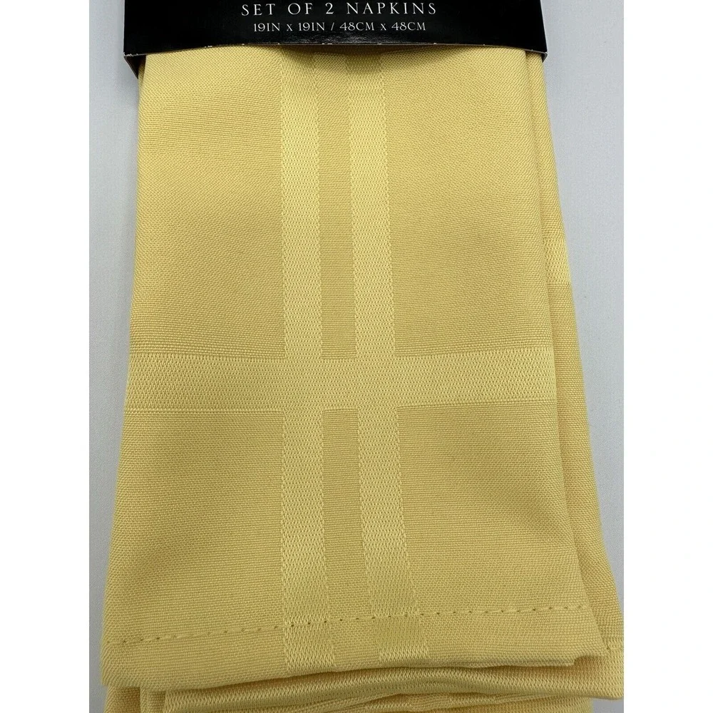 Origins Microfiber Set of Two Yellow‎ Cloth Napkins
